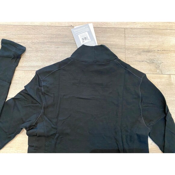 Icebreaker Merino Wool Queens Womens M Long Sleeve High Neck Bodysuit NWT Black - Picture 10 of 10